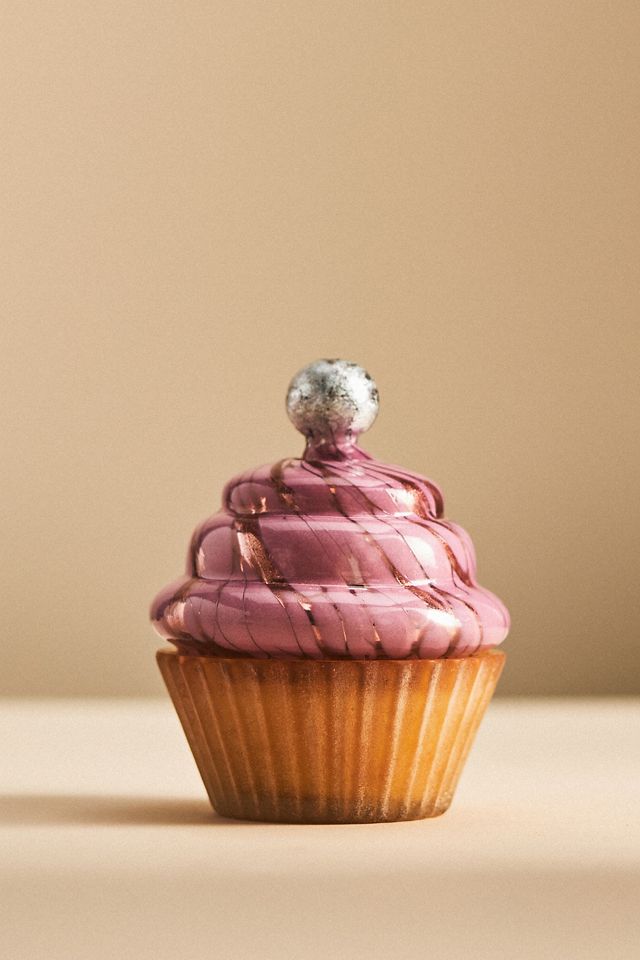 Cupcake Gourmand Toasted Macaroon Glass Candle #2