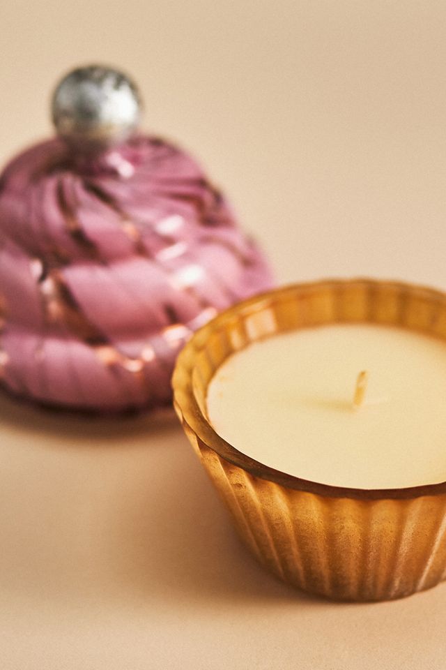 Cupcake Gourmand Toasted Macaroon Glass Candle #3