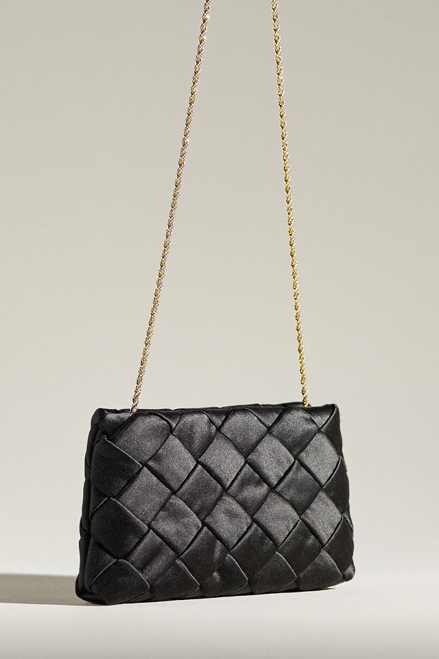Loeffler Randall Auzeen Black Mini Woven Clutch | Anthropologie