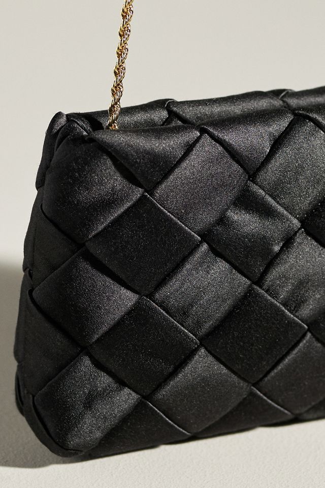 Loeffler Randall Auzeen Black Mini Woven Clutch #2