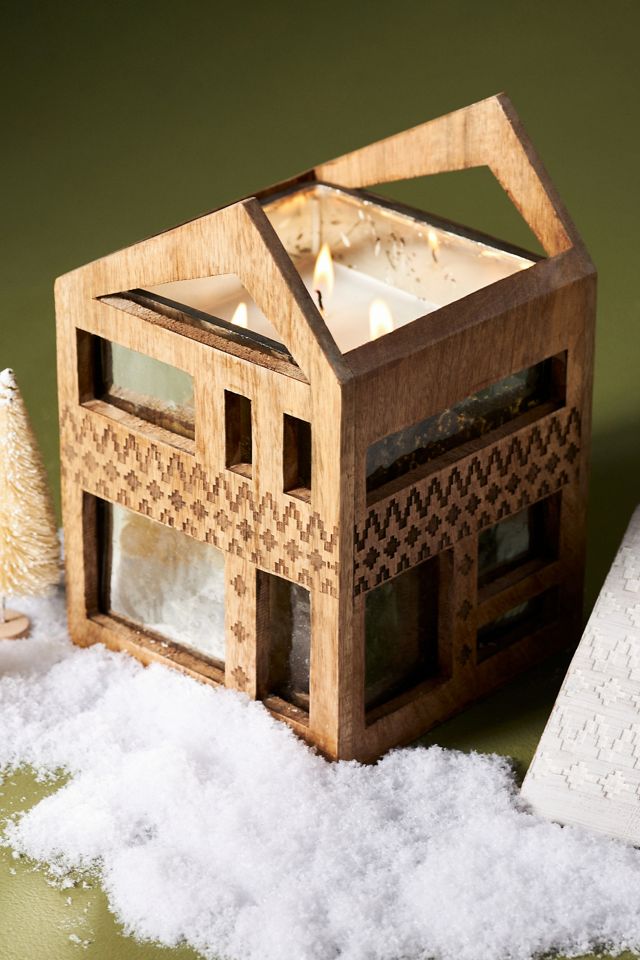 Phillipe Woody Blood Orange & Conifer Wooden House Candle #1