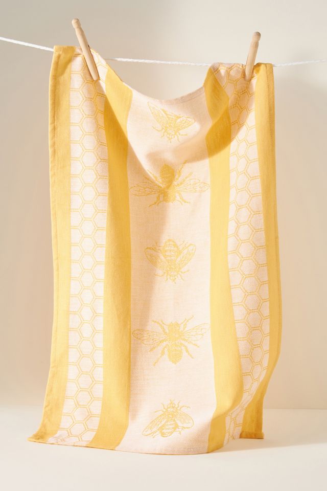 Honeycomb Yellow Pique Kitchen Towel — Maison Midi