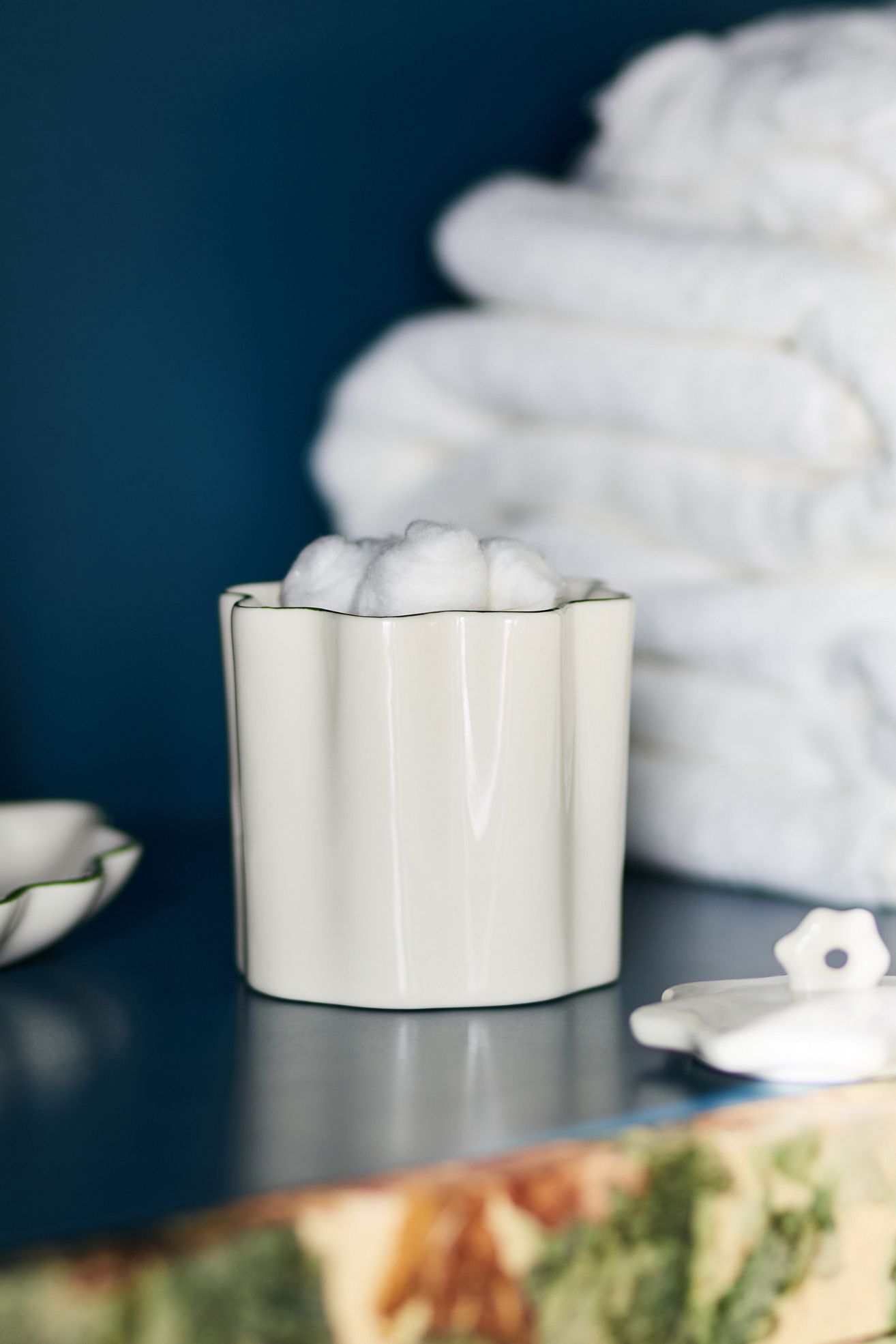 Le Marais Bath Jar - Gold Trim, Standard, One Size