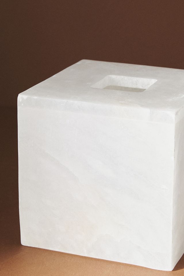 Alabaster Bath Tissue Box Holder #1