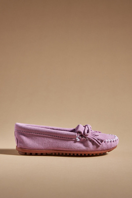 Shop Minnetonka Kilty Moccasins In Purple