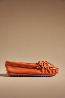 Minnetonka Kilty Driving Loafer In Orange