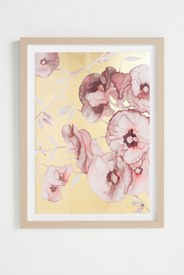 ANTHROPOLOGIE SCARLET GOLD WALL ART