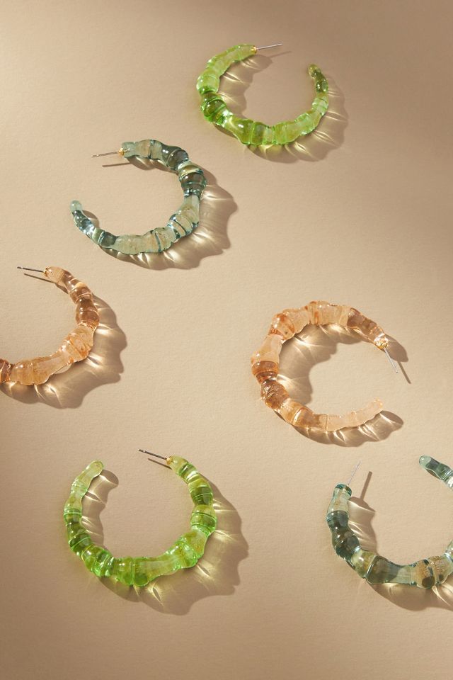 Translucent Bubble Hoop Earrings | Anthropologie