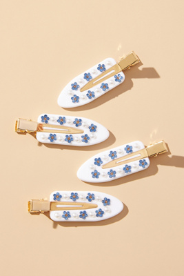 J Crew and Anthropologie hair clips Bundle Speckled Mini Hair Clip Set | Anthropologie main image 3