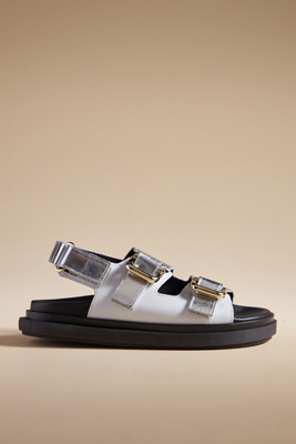 Alohas Harper Sandals In Shimmer Silver ModeSens