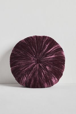 Shop Anthropologie Cecily Velvet Round Cushion