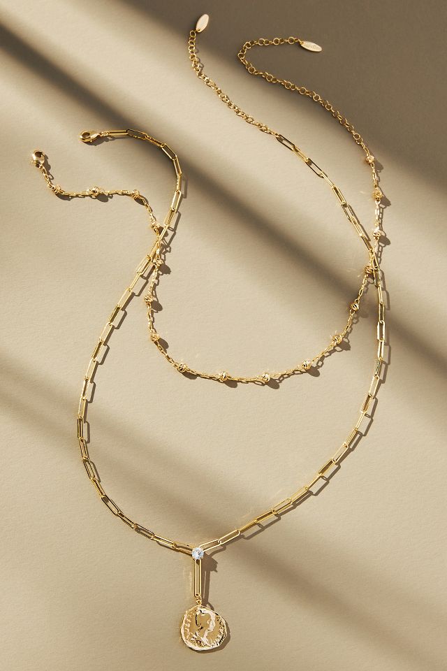 Anna & Ava Multi Layer Paperclip Chain Necklace