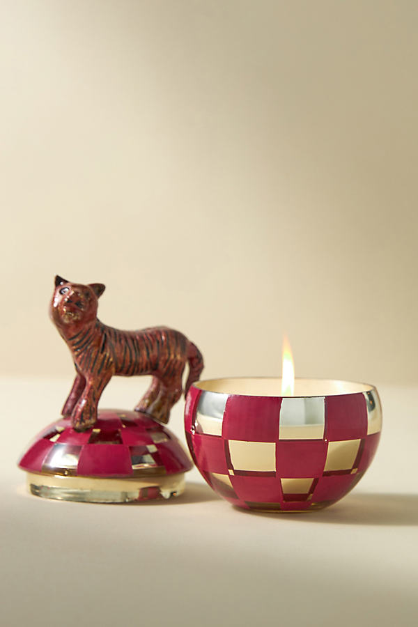 Circus Blackberry Balsam Woody Fruity Glass Tiger Candle