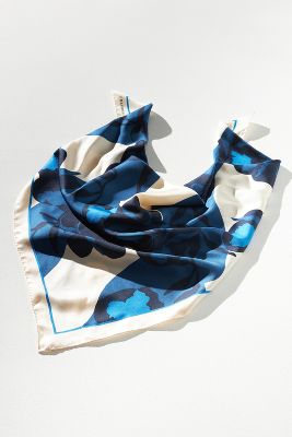 Pure silk square scarf 47084 - Azalea Bellagio - Silk of Como