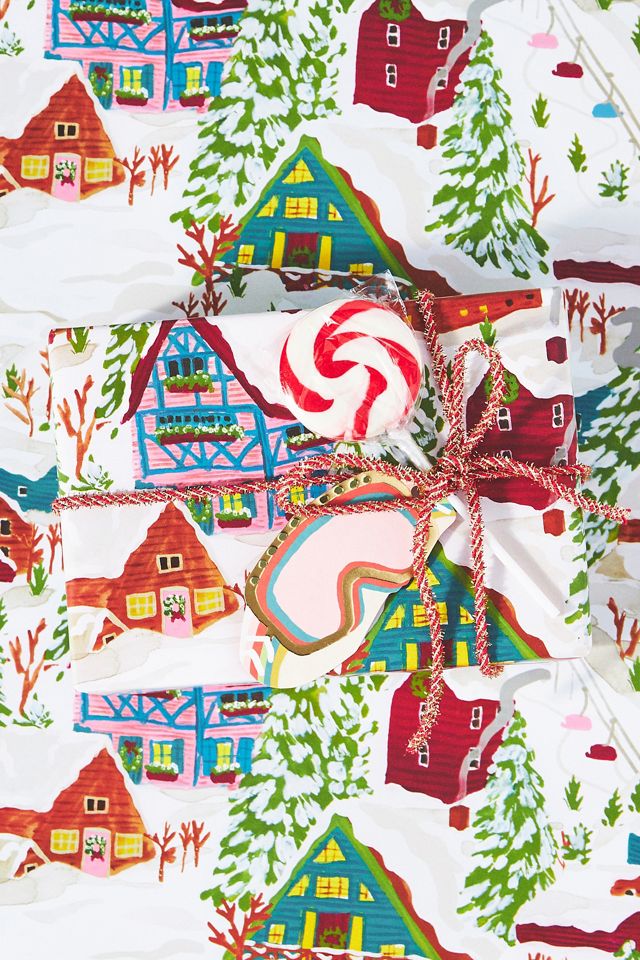 Ski Chalet Christmas Wrapping Paper Roll