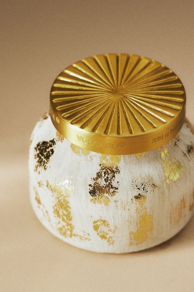 Capri Blue Volcano Gold Selenite Glass Jar Candle #3