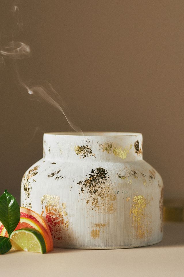 Capri Blue Volcano Gold Selenite Glass Jar Candle #6