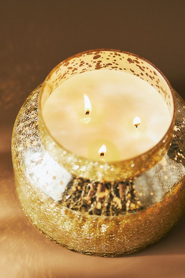 Capri Blue Hearthside Gold Crackle Glass Jar Candle #3