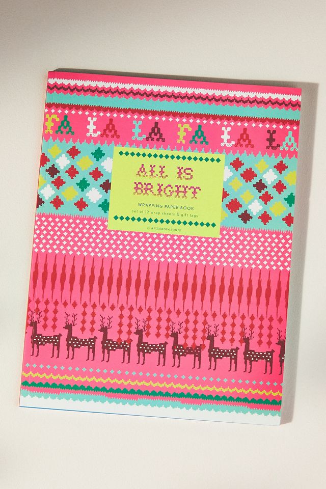All Is Bright Wrapping Paper Book AnthroLiving