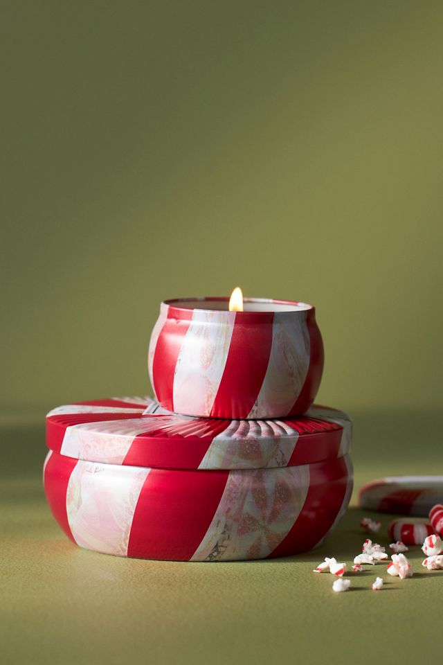 Voluspa Crushed Candy Cane Tin Candle #4