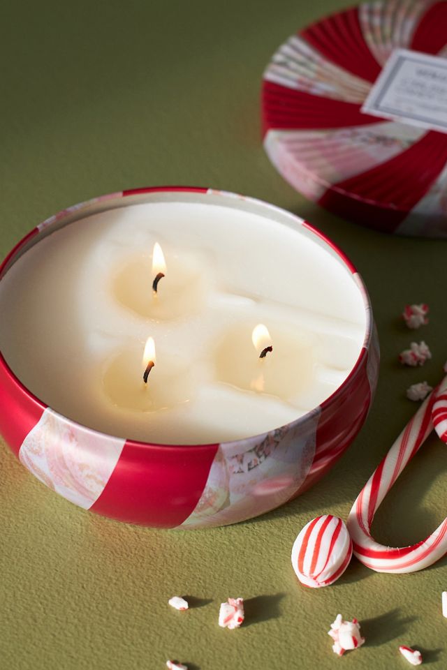 Voluspa Crushed Candy Cane Tin Candle #3