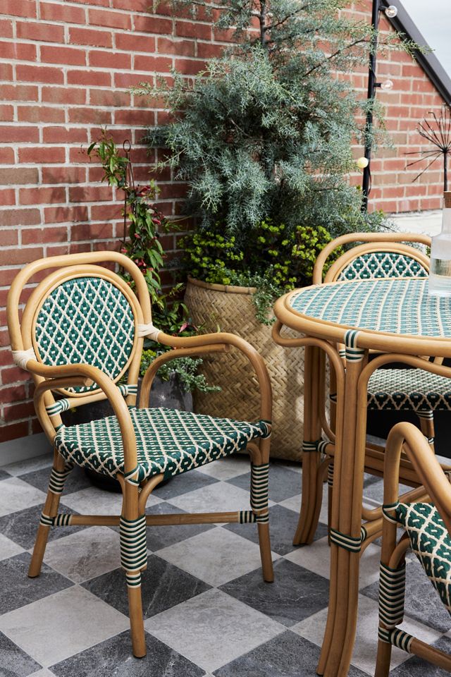 Coastal Rattan Indoor/Outdoor Bistro Chairs, Set of 2 #1