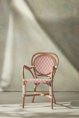 Anthropologie Coastal Rattan Bistro Chairs, Set Of 2 By  In Pink Size Set Of 2