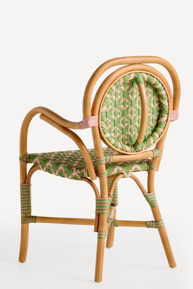 Coastal Rattan Indoor/Outdoor Bistro Chairs, Set of 2 #3