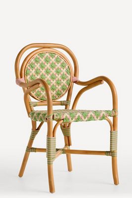 Coastal Rattan Indoor/Outdoor Bistro Chairs, Set of 2