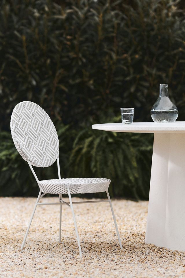 Grey and white online bistro chairs