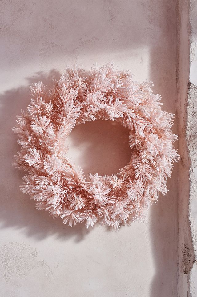 Faux Snowy Wreath | Anthropologie