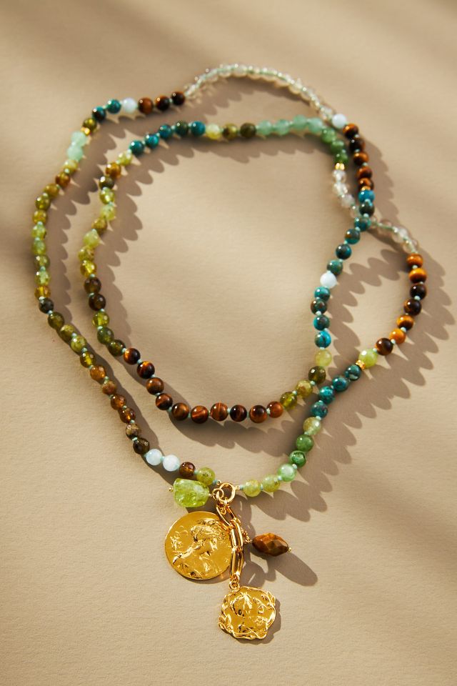 Anthropologie hot sale coin necklace