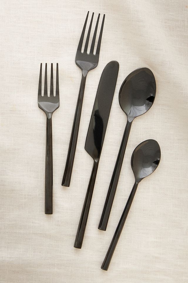 Modern Flatware Sets | Flatware Set for Four | Year & Day Matte Steel