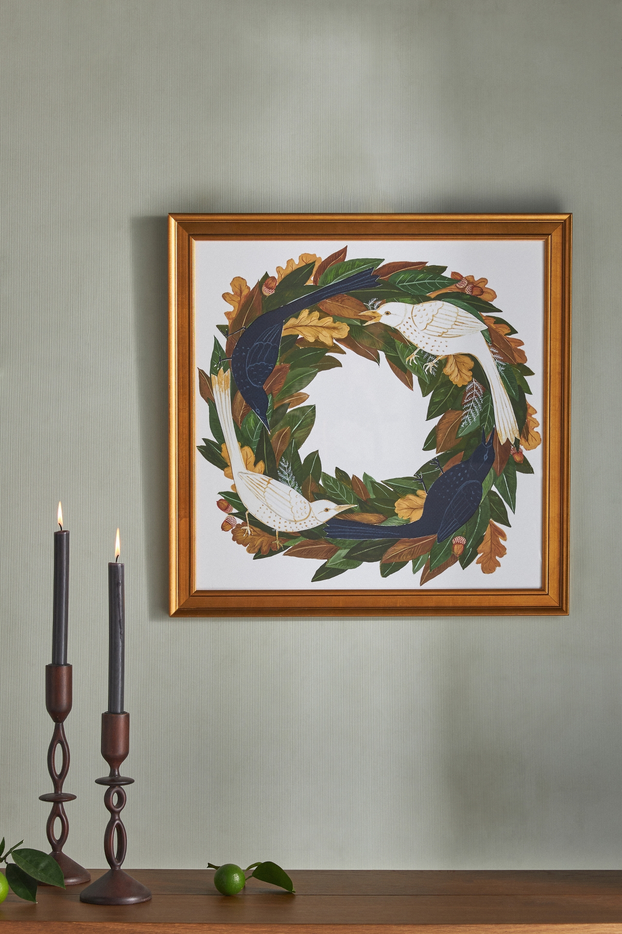 Magnolia and Oak Leaves Wall Art