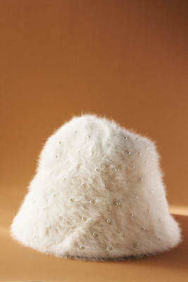 Lele Sadoughi Pearl-Embellished Bucket Hat | Anthropologie display picture 3