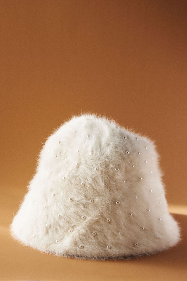 Lele Sadoughi Pearl-Embellished Bucket Hat | Anthropologie display picture 2