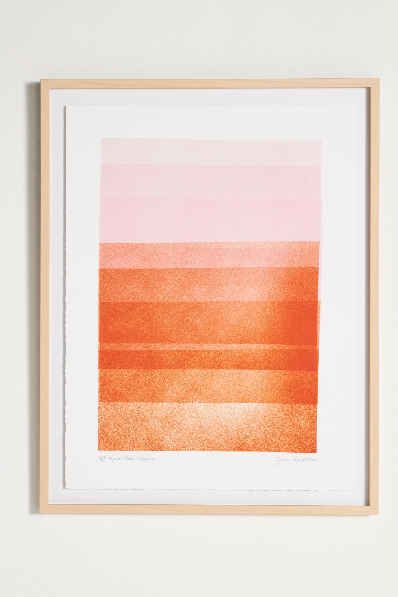 Soft Layers: Pink and Tangerine Wall Art 