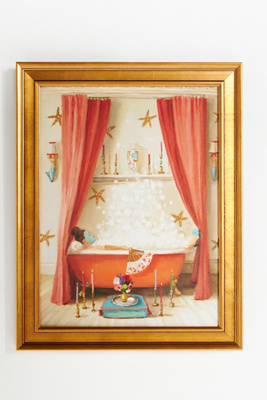 Janet Hill For Artfully Walls Princess Edwina Takes A Bath Wall Art In Orange