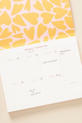 Papier Weekly Planner Notepad In Pink