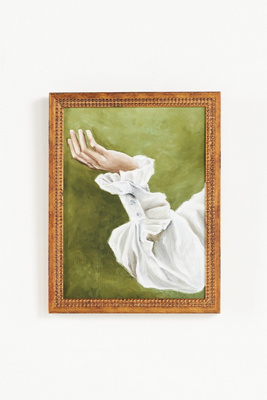 Artfully Walls Woman's Hand On Green Wall Art