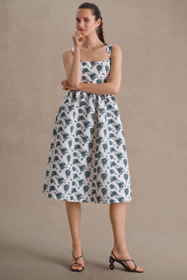 thml midi dress Red Tiered Midi Dress - All Dresses