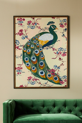 Ruti Shaashua For Artfully Walls Peacock Wall Art In Green