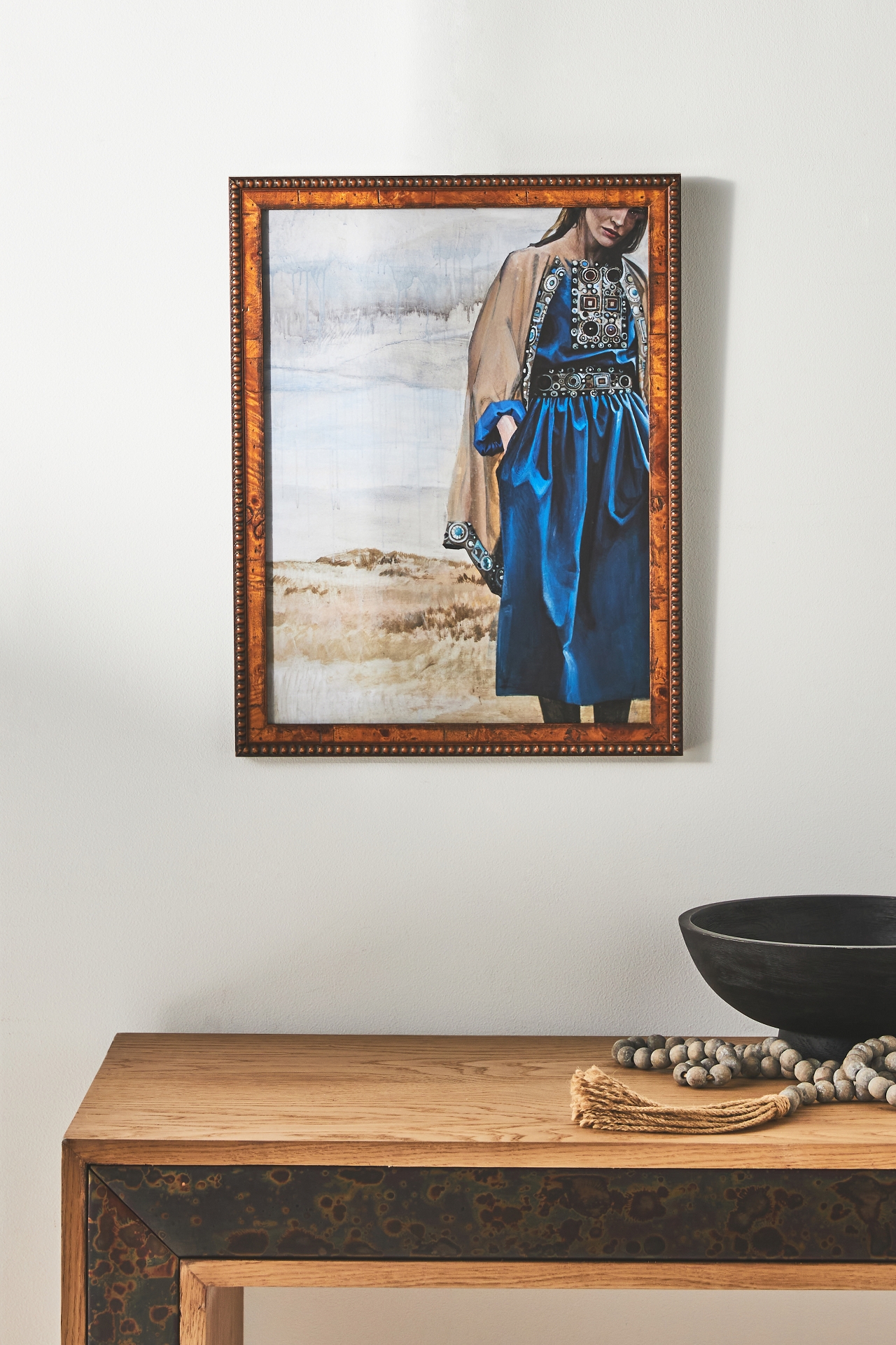 Woman in Blue Dress Wall Art