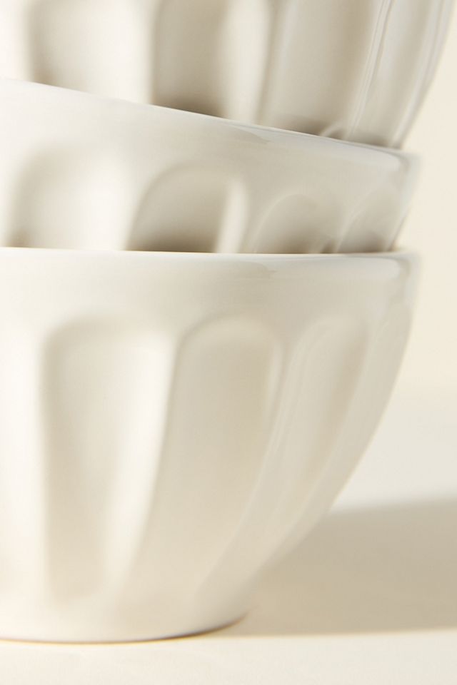 Amelie Latte Portuguese Stoneware Cereal Bowls, Set of 4 #2