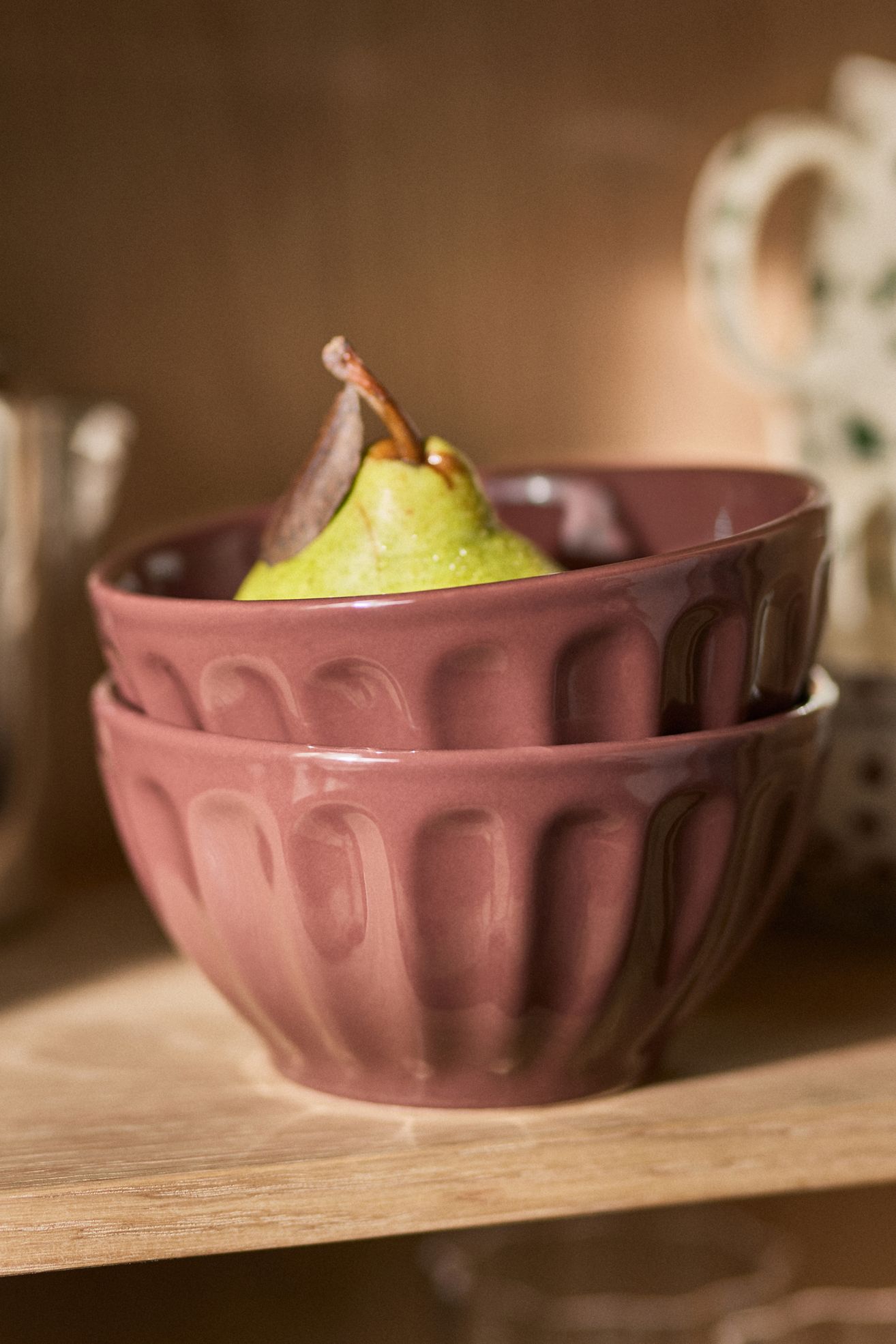 The Latte Stoneware Cereal Bowls, Set of 4: Amelie Edition - Cocoa, Standard, Set Of 4