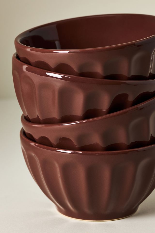 The Latte Stoneware Cereal Bowls, Set of 4: Amelie Edition #2