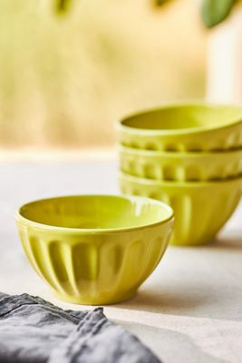Amelie Latte Portuguese Stoneware Cereal Bowls, Set of 4