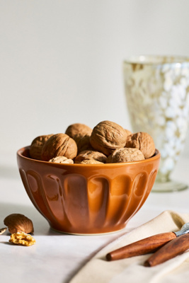 Amelie Latte Portuguese Stoneware Cereal Bowls, Set of 4