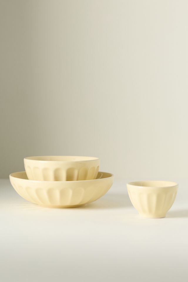 Amelie Latte Portuguese Stoneware Cereal Bowls, Set of 4 #1