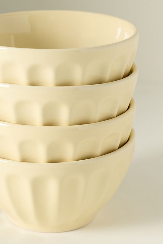 Amelie Latte Portuguese Stoneware Cereal Bowls, Set of 4 #2